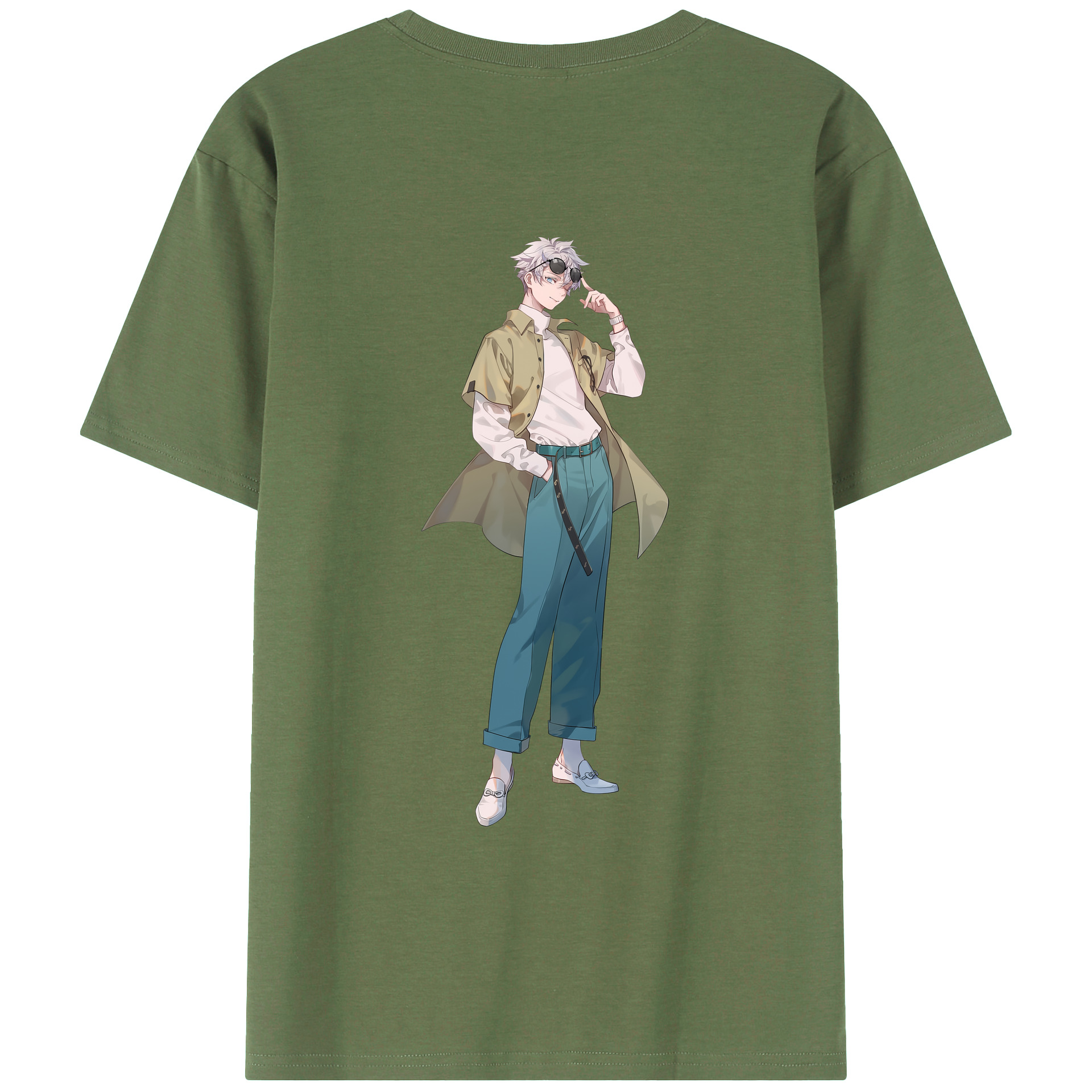 （画像用） 呪術廻戦 Jujutsu Kaisen 綿100％ メンズ半袖Tシャツ（バックプリント） 通気性